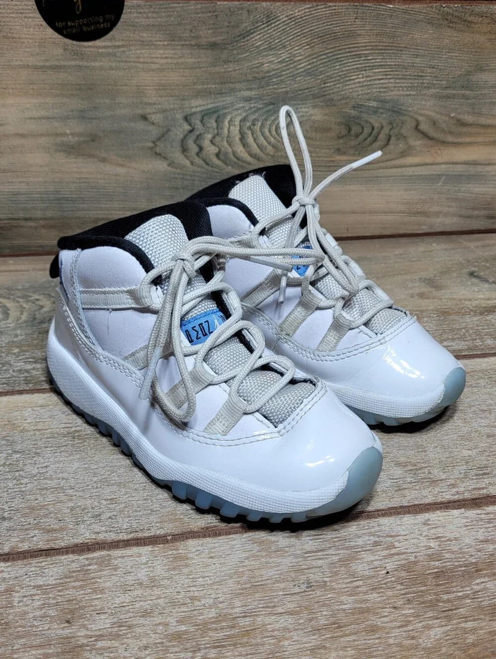 Nike Air Jordan 11 Retro Shoes Toddler Size 9C White Legend Blue Boys 378040-104